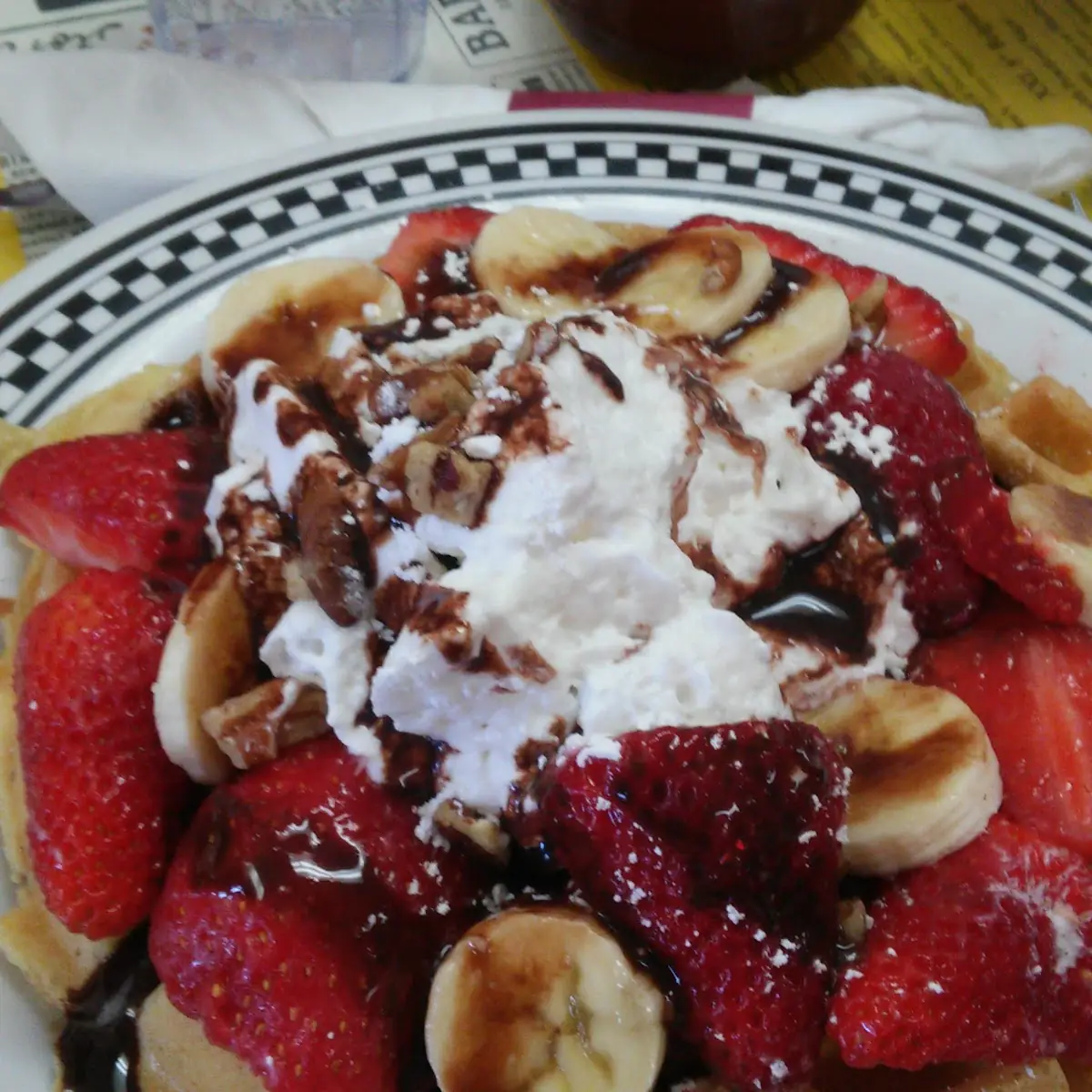 Banana Split Waffle