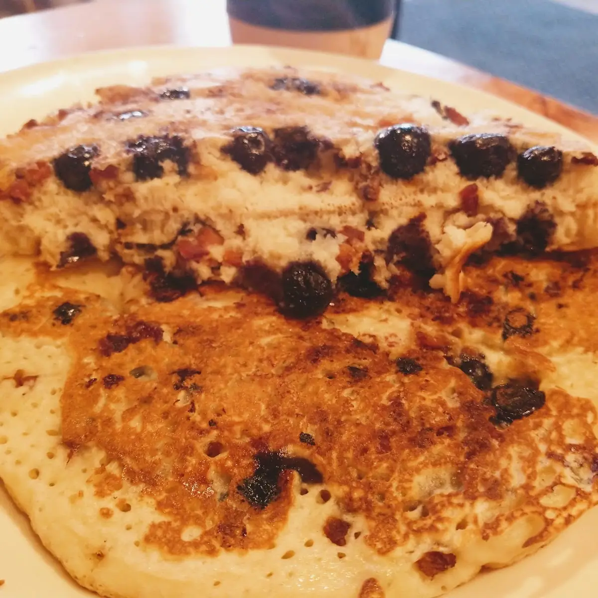 Bacon Blueberry Pancakes
