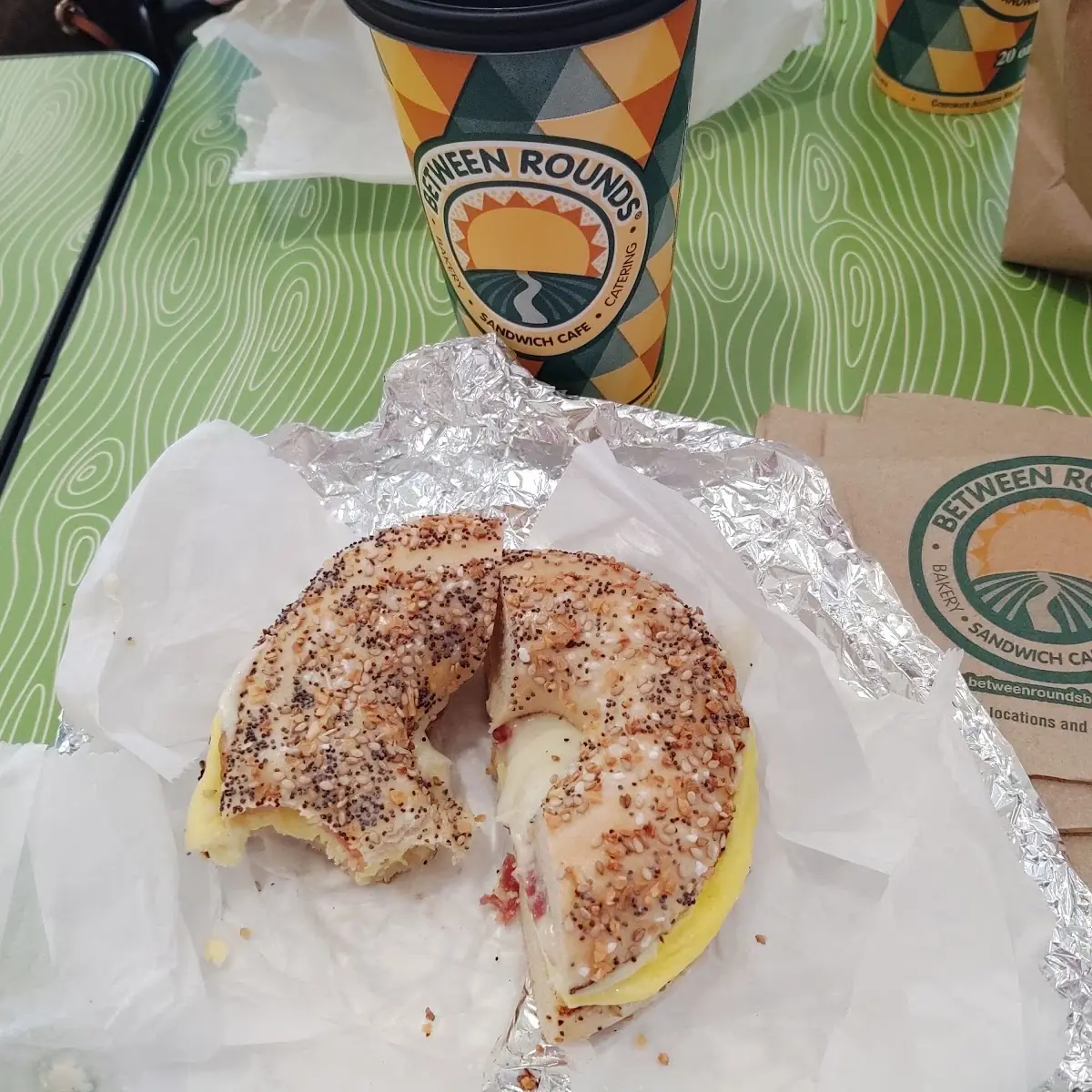 Bacon Egg and Cheese on a Everything Bagel
