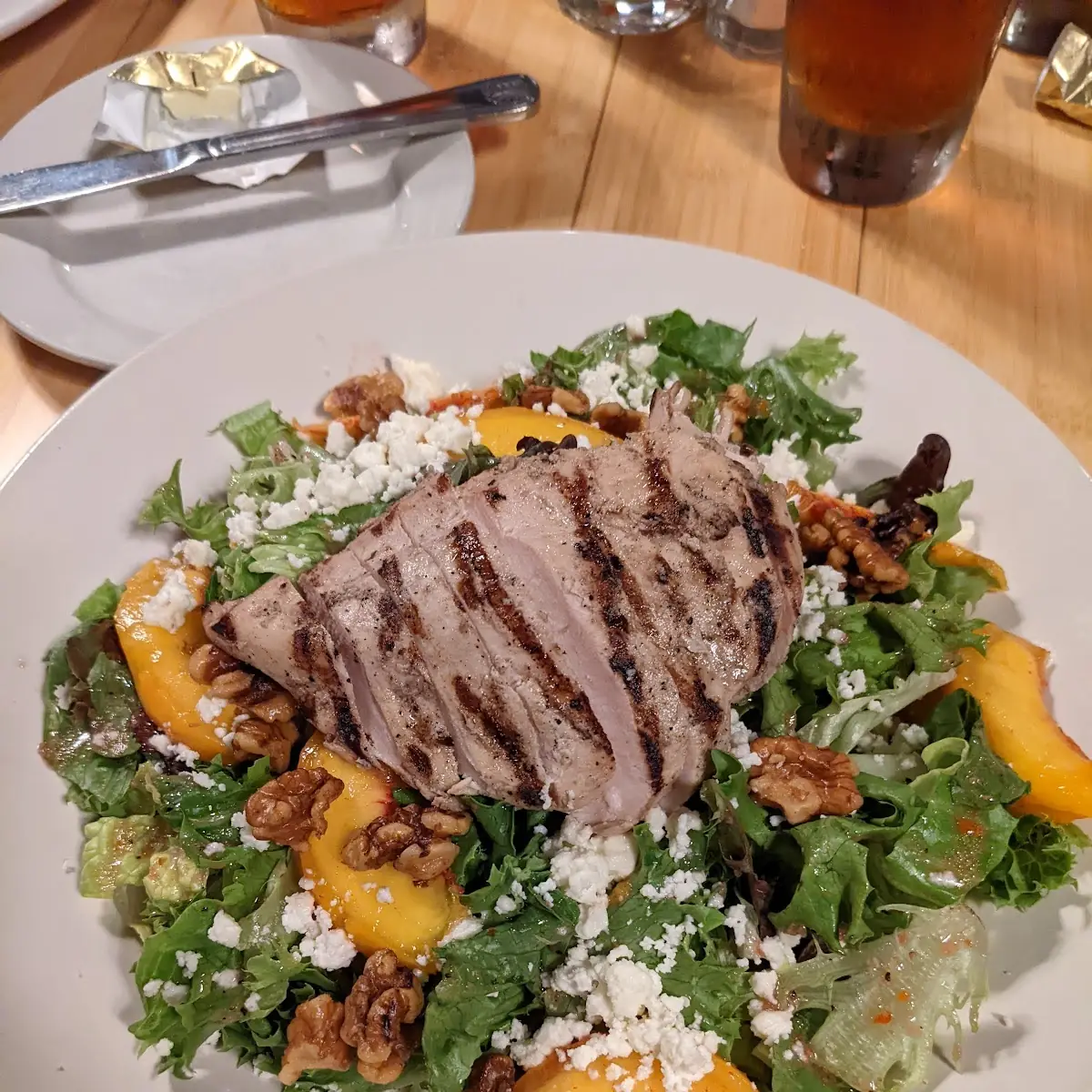Grilled Chicken Peach Salad