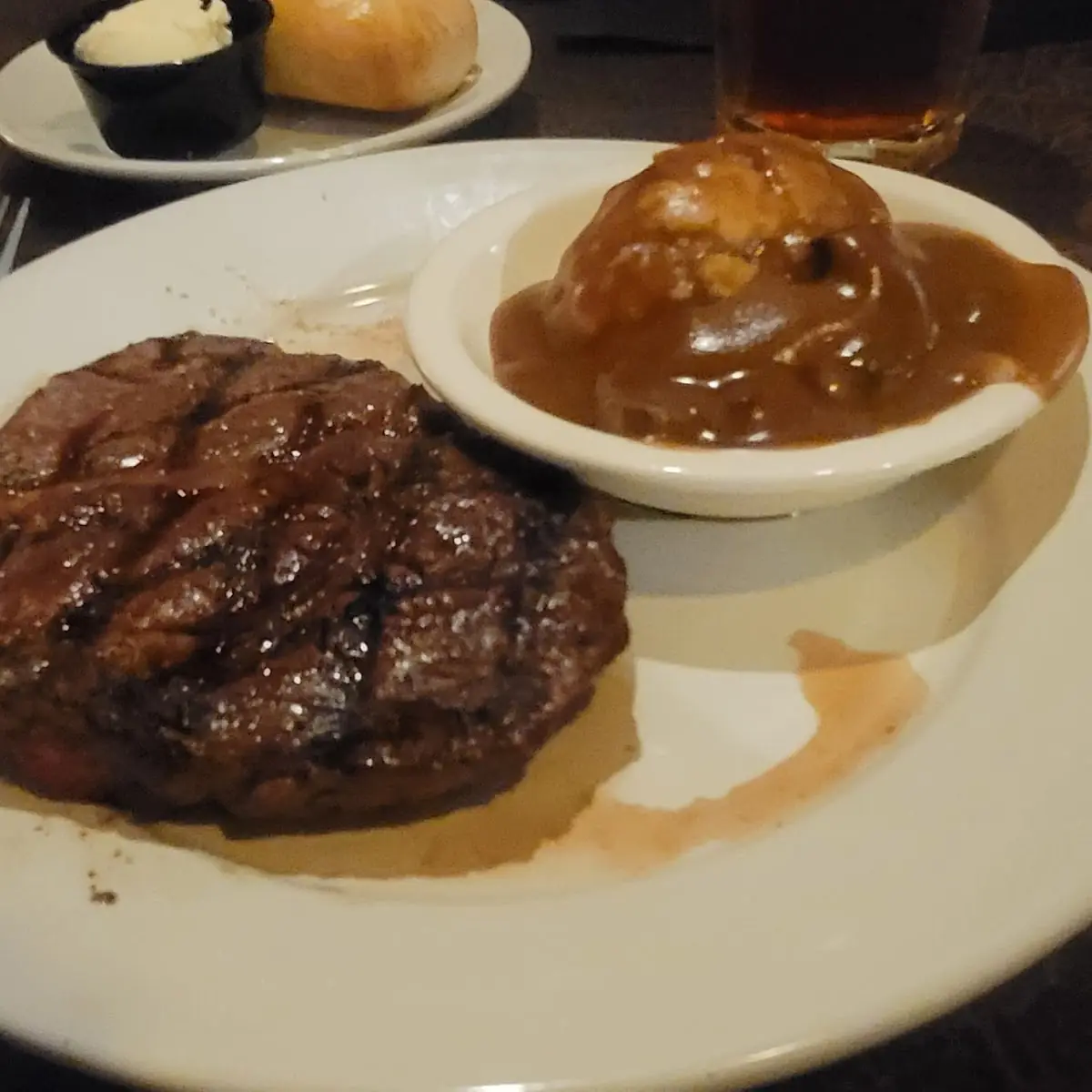 10 Oz Ribeye with Mashed Potatoes