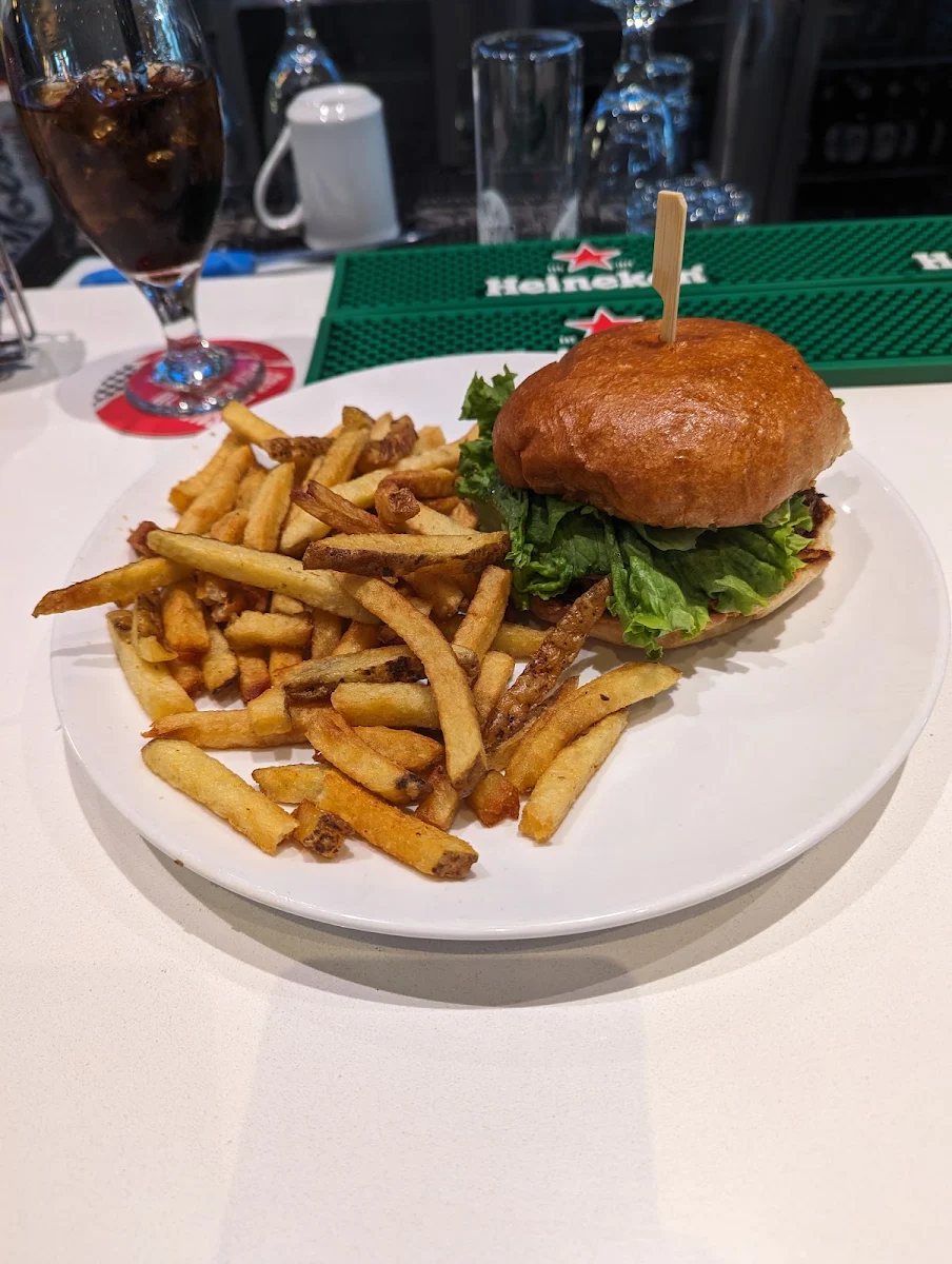 Turkey Burger and Fries