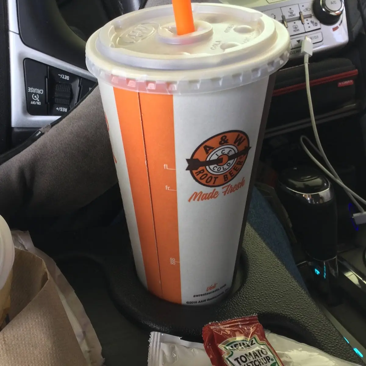 Vanilla Ice Cream Cone & Diet a&w Zero Sugar Root Beer