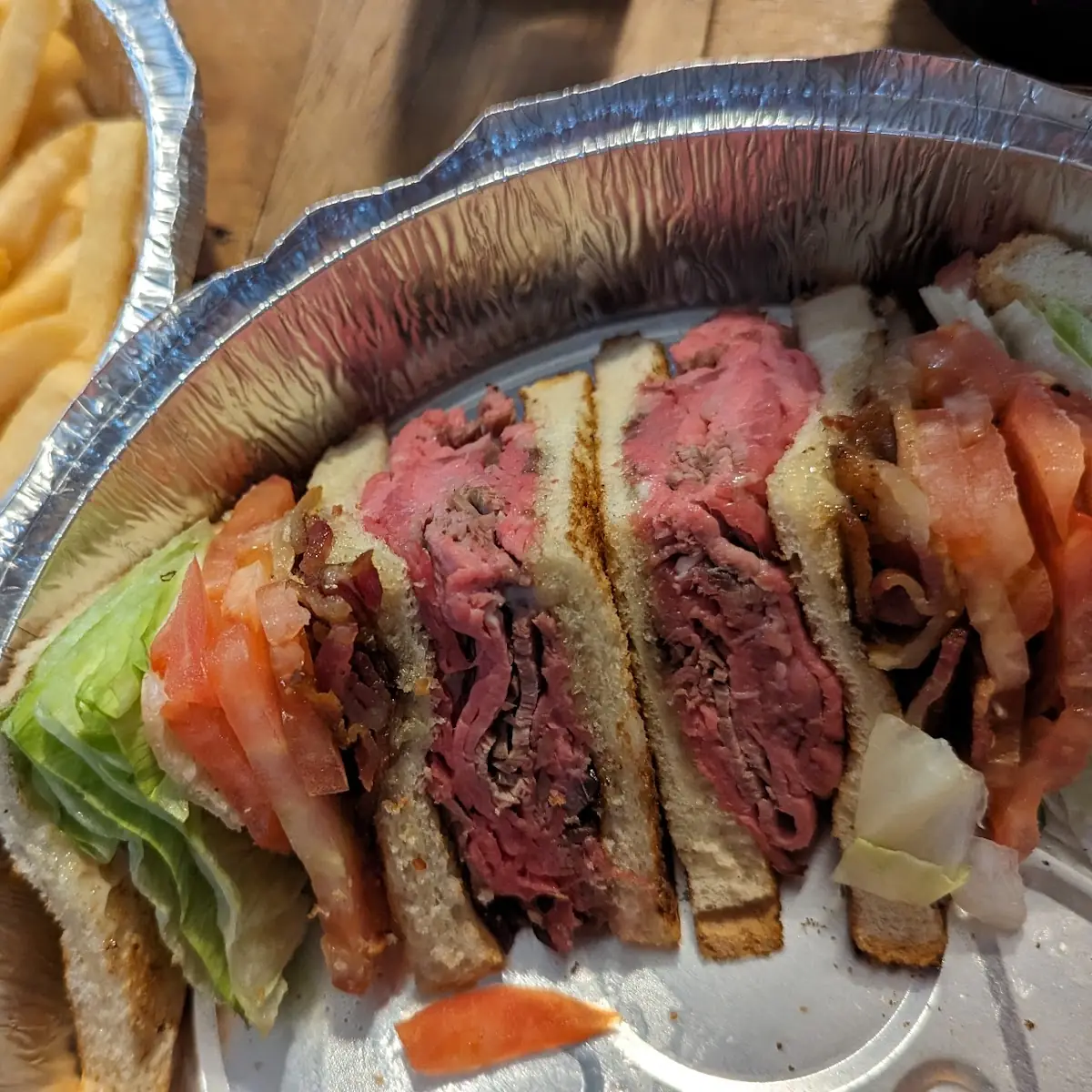 Roast Beef & Crisp Bacon Club Sandwich
