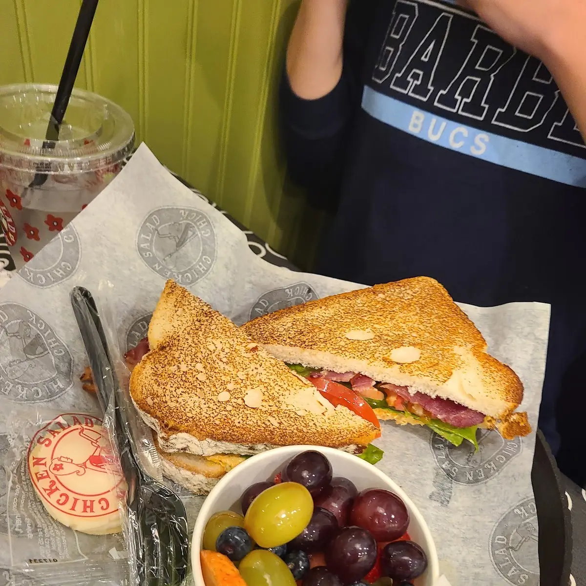 Buffalo Chicken Sandwich Fresh Fruit