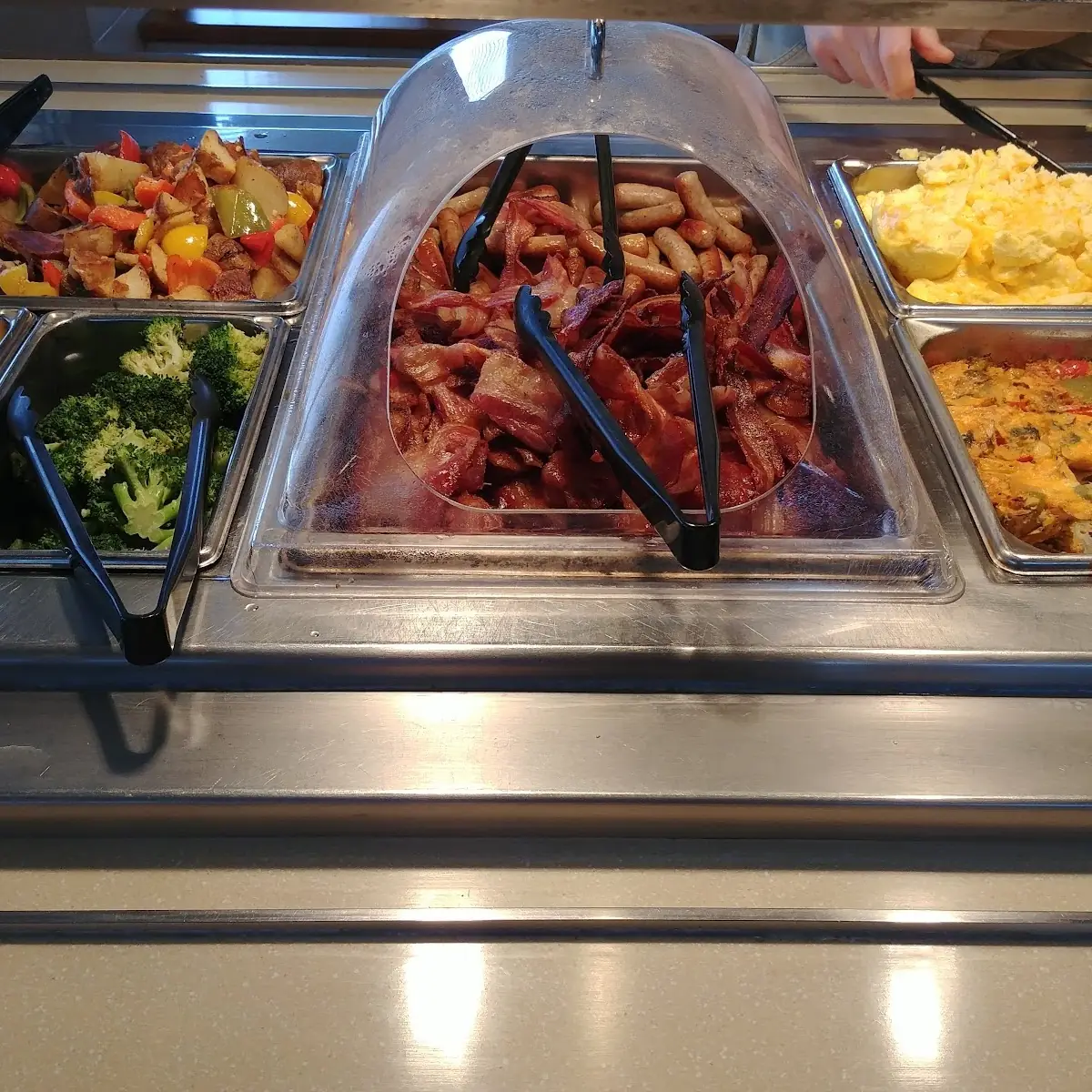 Bacon Sausage Eggs and Broccoli