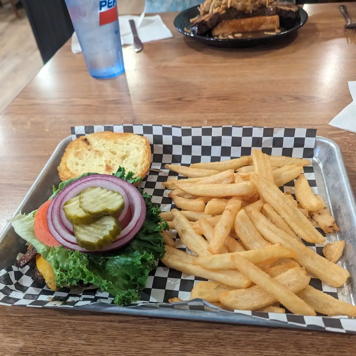 Cheese Burger and Fries