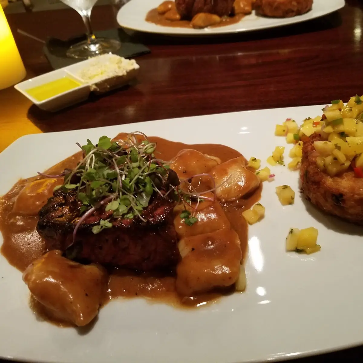 Top Sirloin with Crab Cake