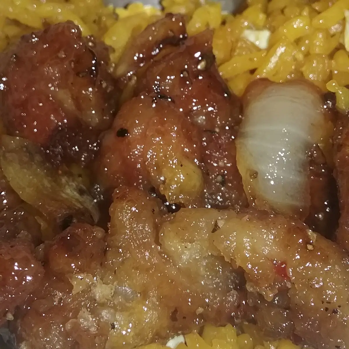 Fried Rice and Peppered Chicken