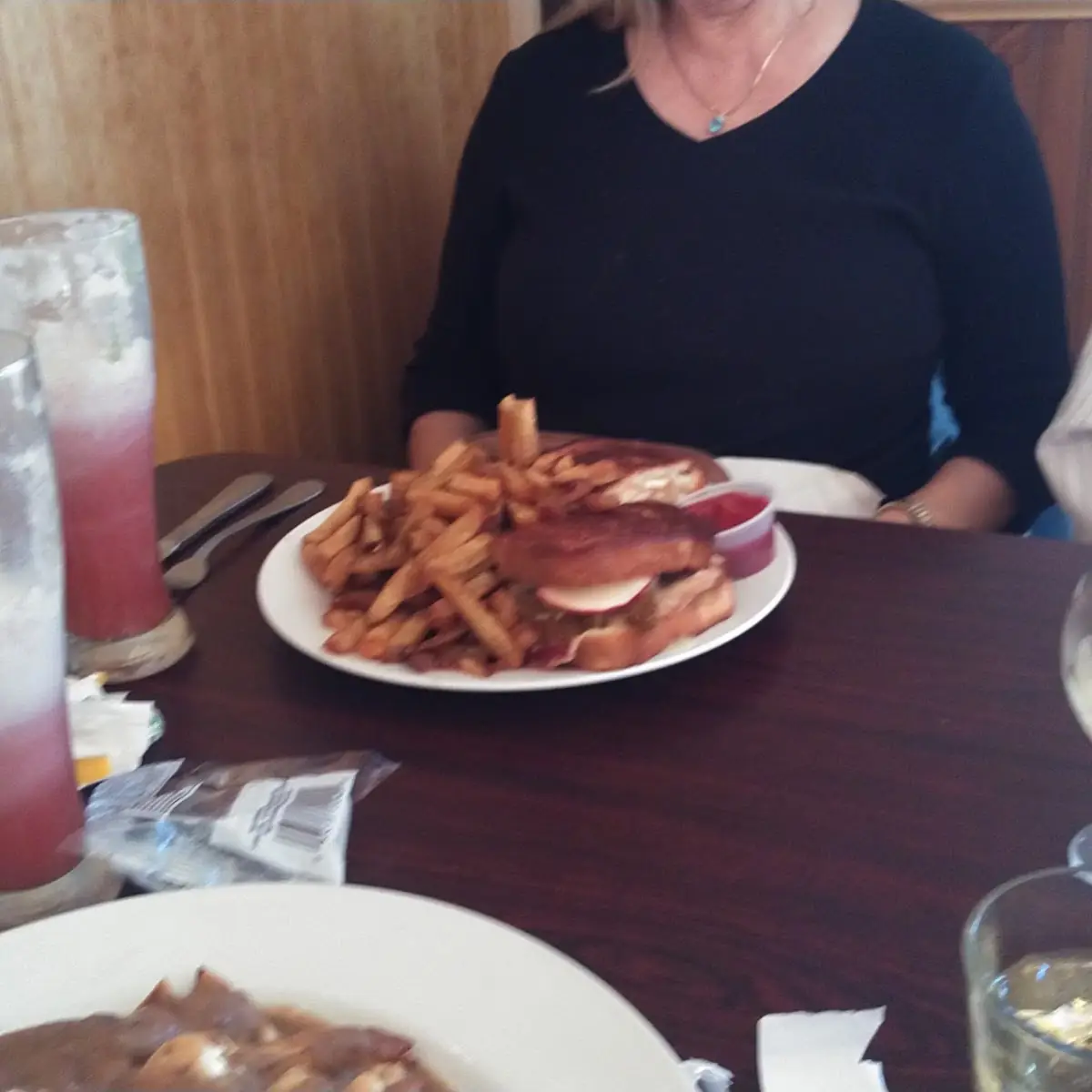 Maple Bourbon Burger and Fries