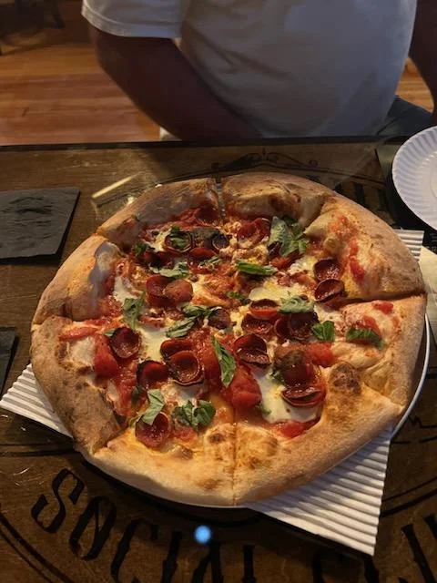 Margherita Pizza with Basil and Tomatoes