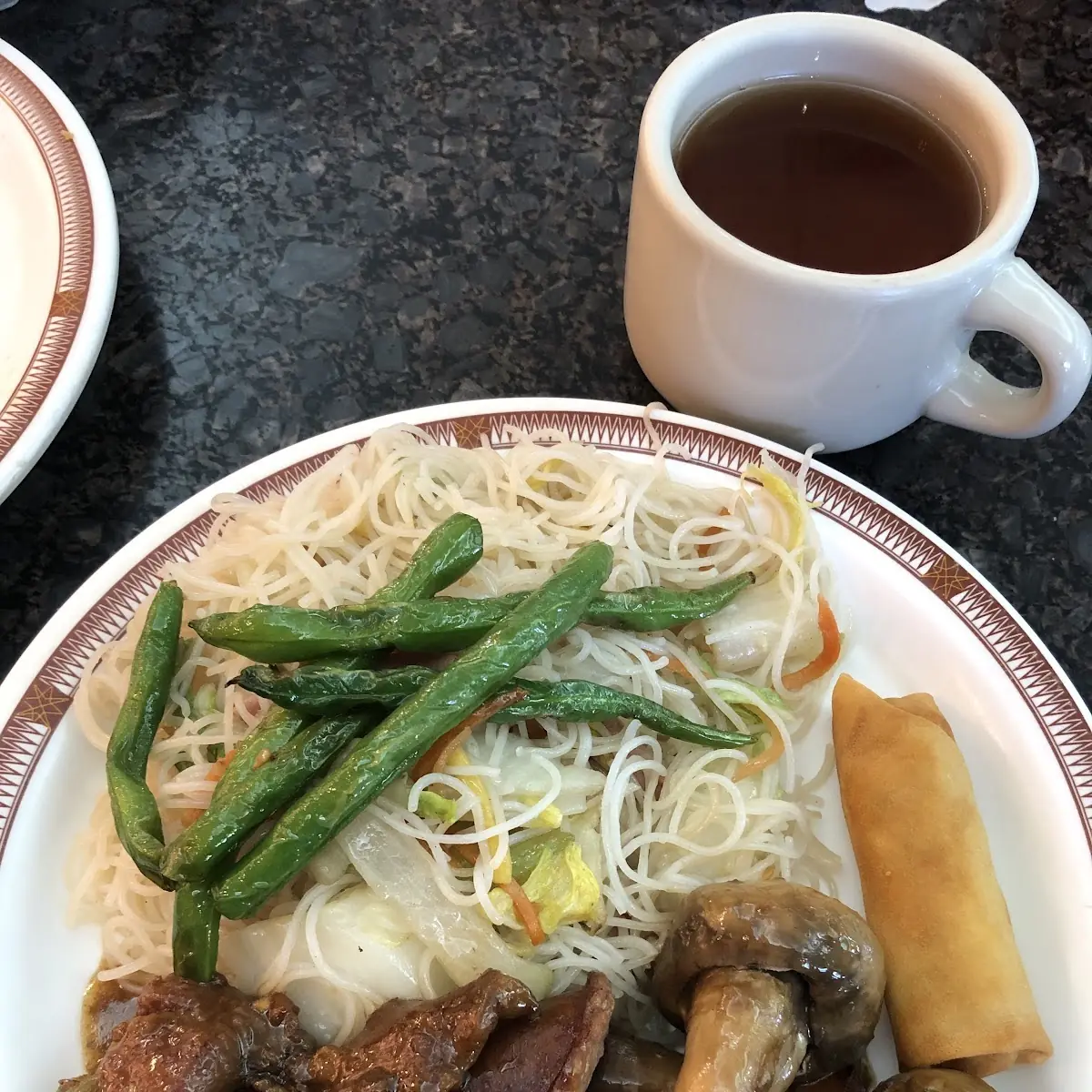 Fried Rice Noodle Spring Roll Sausage Green Bean