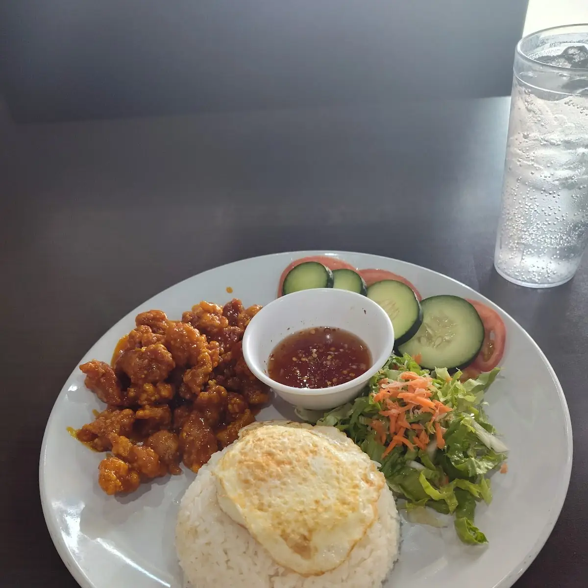 Popcorn Chicken-Rice Plate