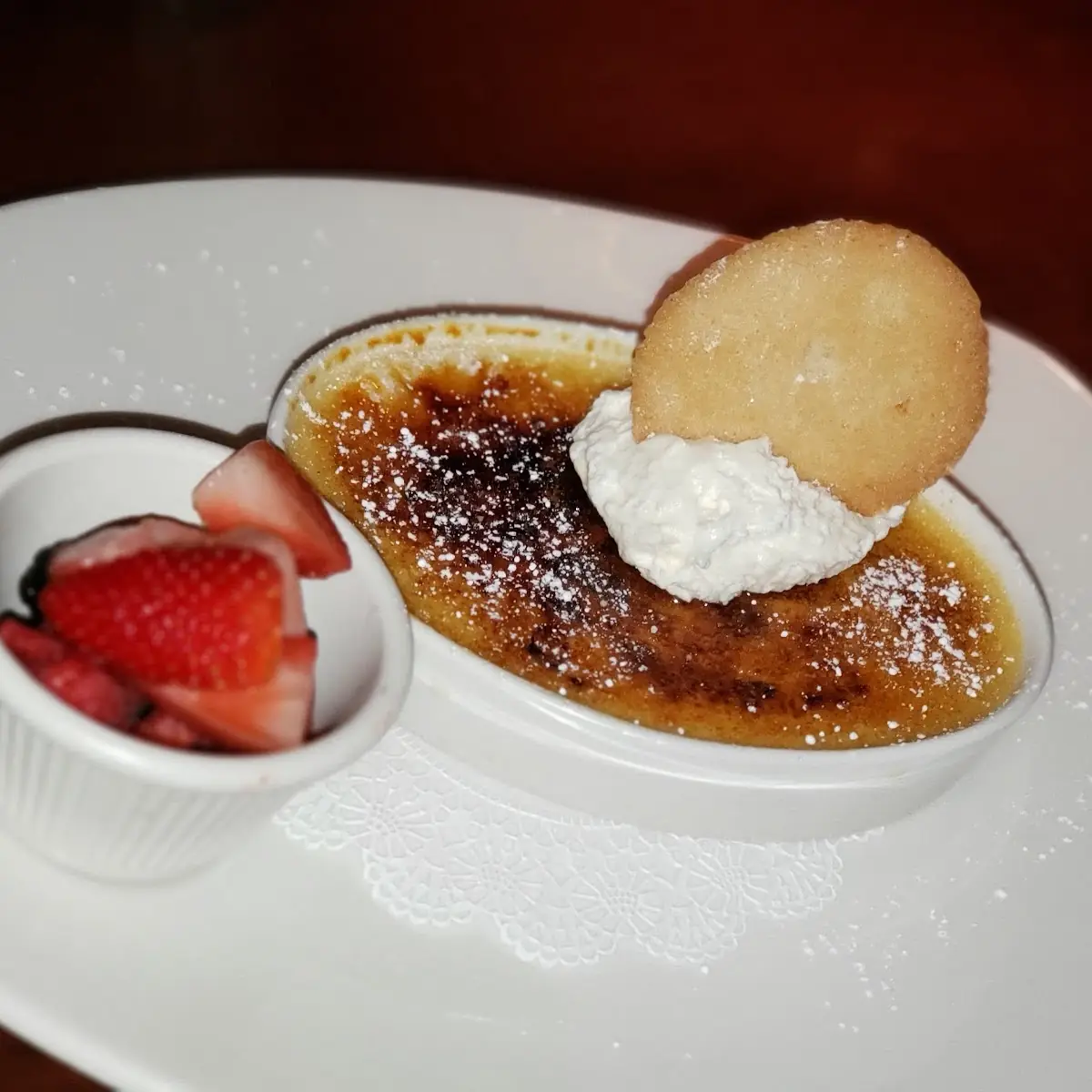 Crème Brulée with Fresh Fruit
