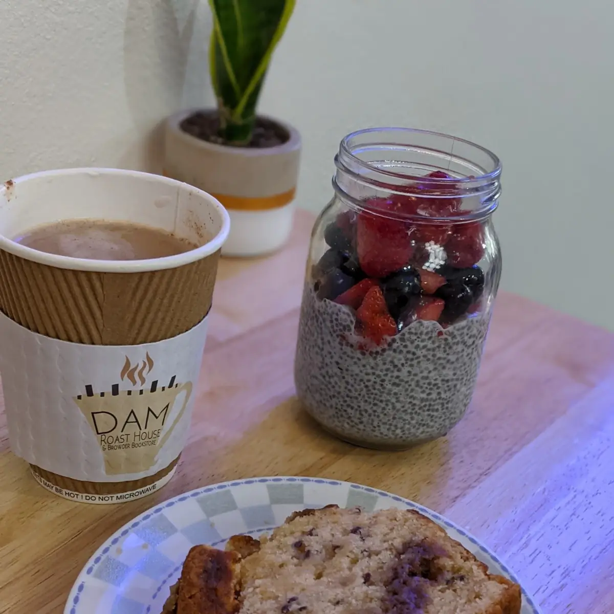 Coffee Cake and Chia Pudding