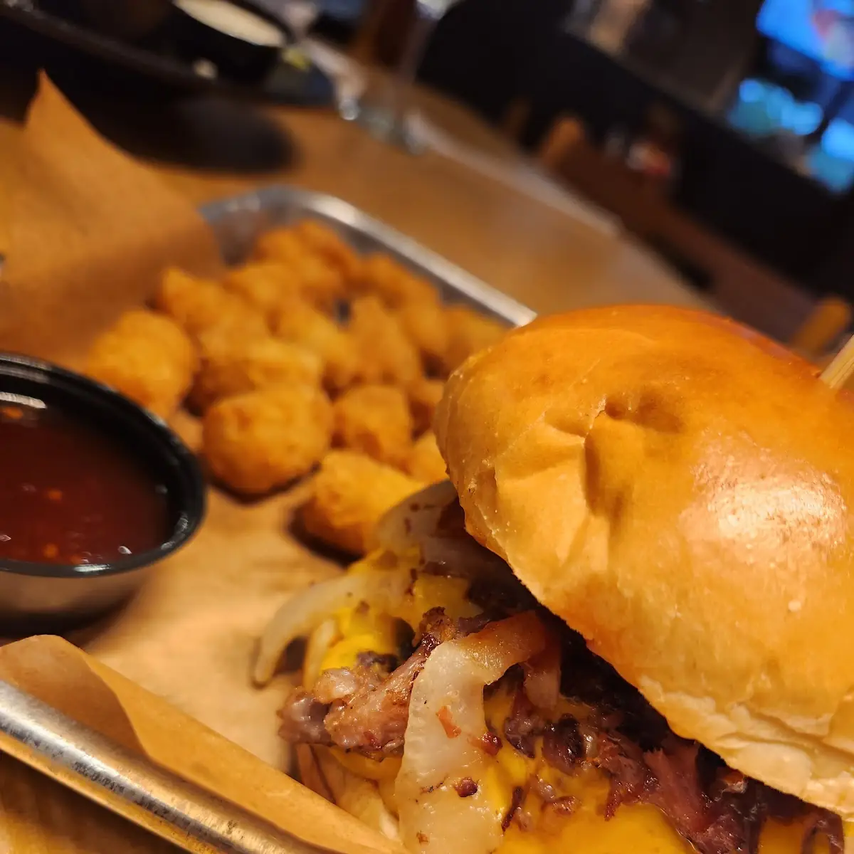 Cheese Curd Bacon Burger