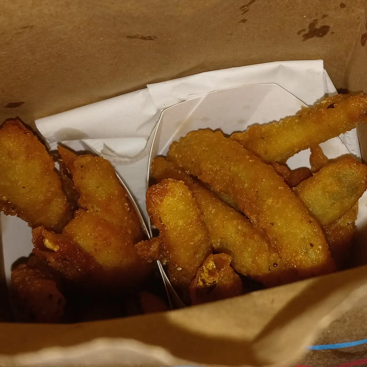Fried Pickles with Ketchup N Ranch Dressing Condiments from Sonic
