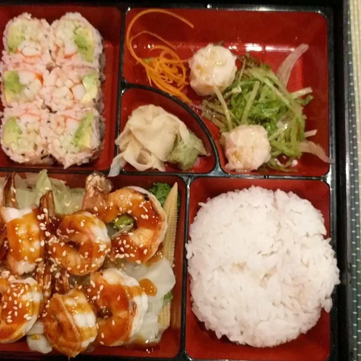 Teriyaki Shrimp Bento Box