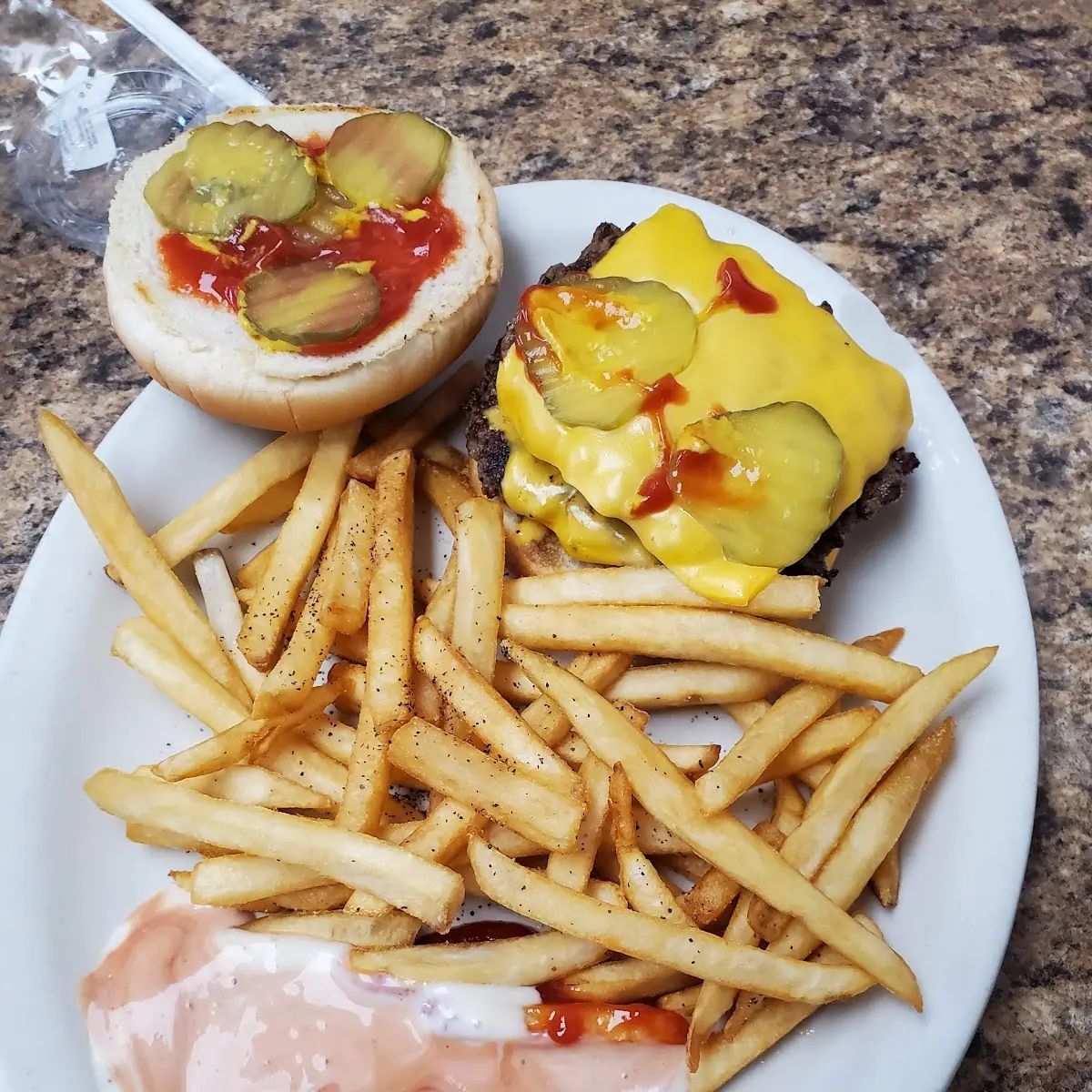 Double Cheeseburger and Fries