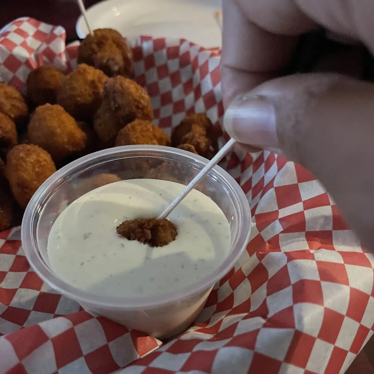 Breaded Mushrooms with Ranch Dipping Sauce
