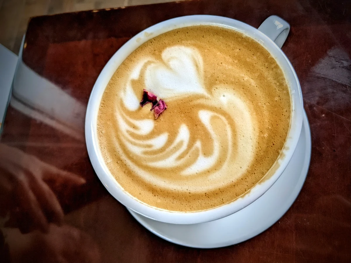 Honey Rose Almond Milk Latte