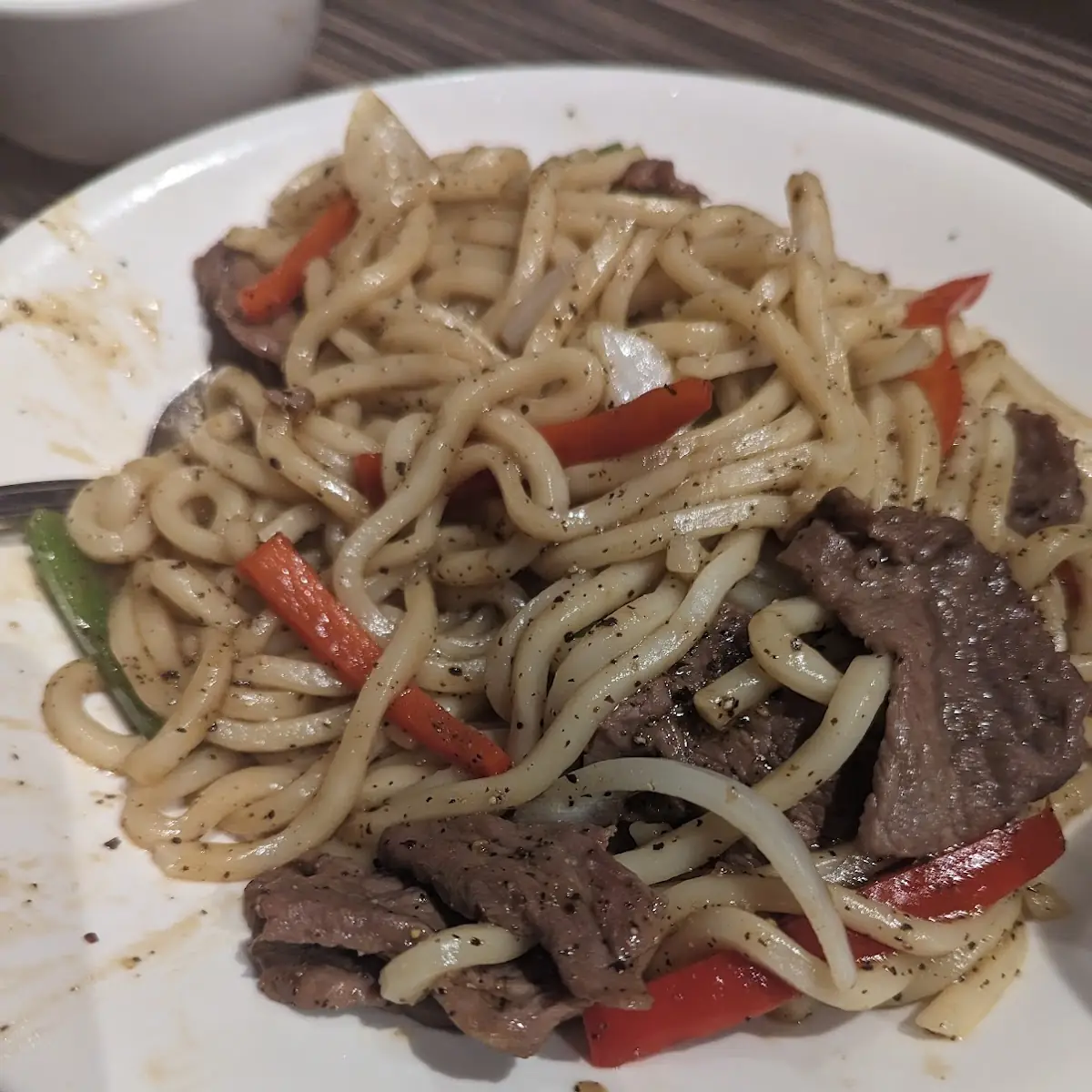 Sizzling Beef Udon w Black Pepper