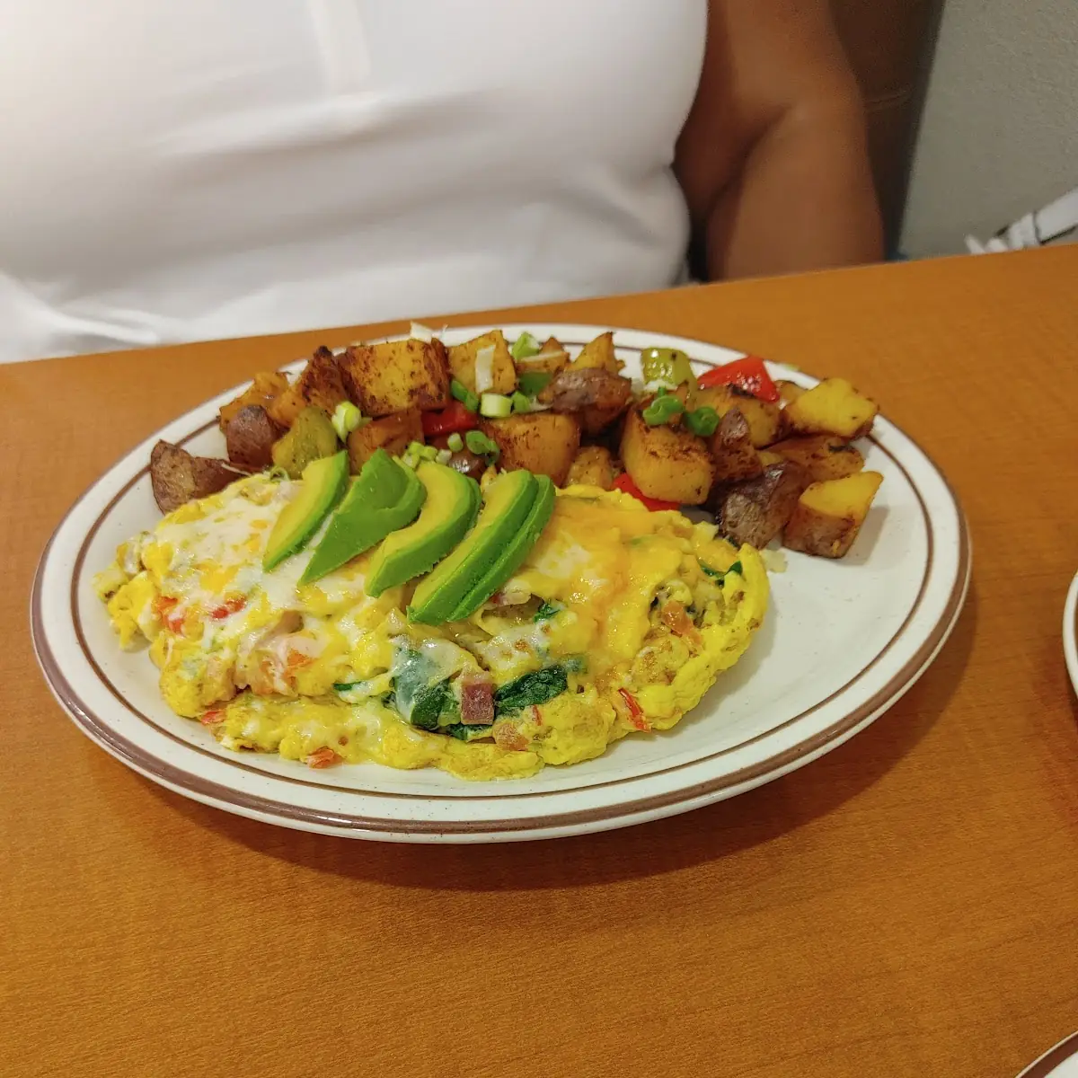 Bacon Tomatoes and Cheese Omelette