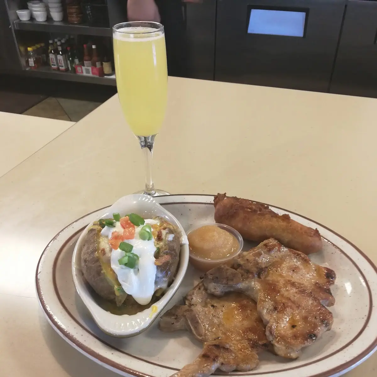 Pork Chops with Baked Potato
