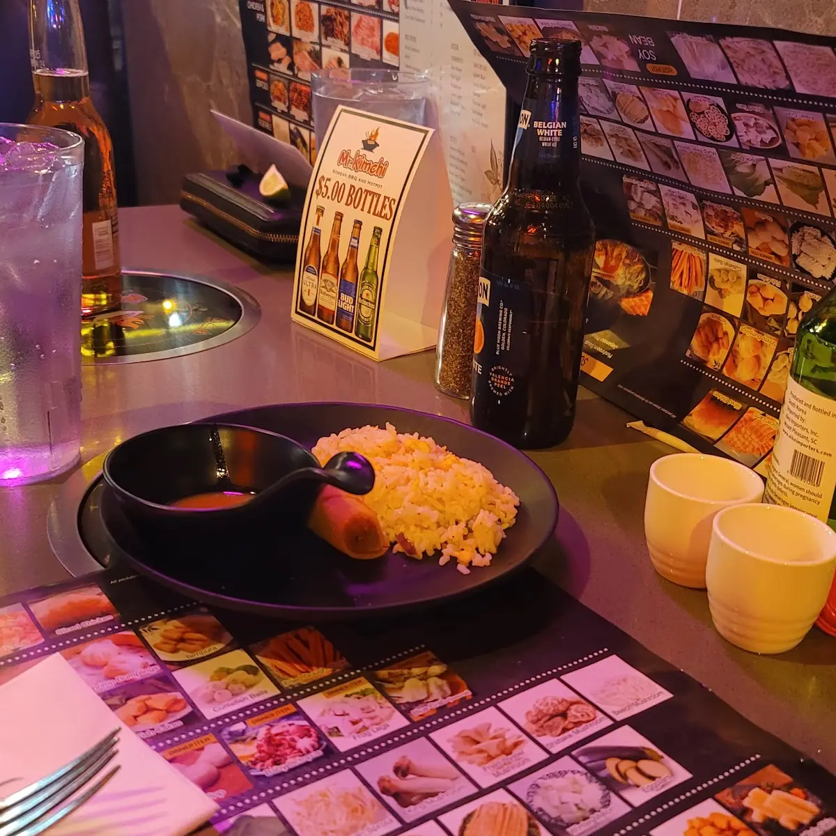 Peanut Sauce Fried Rice Egg Roll Soju