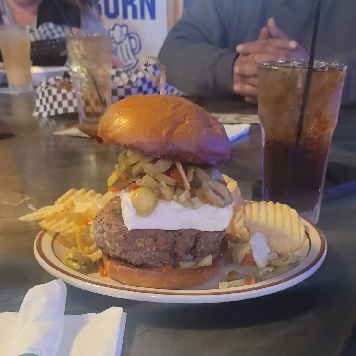 Cream Cheese Olive Burger