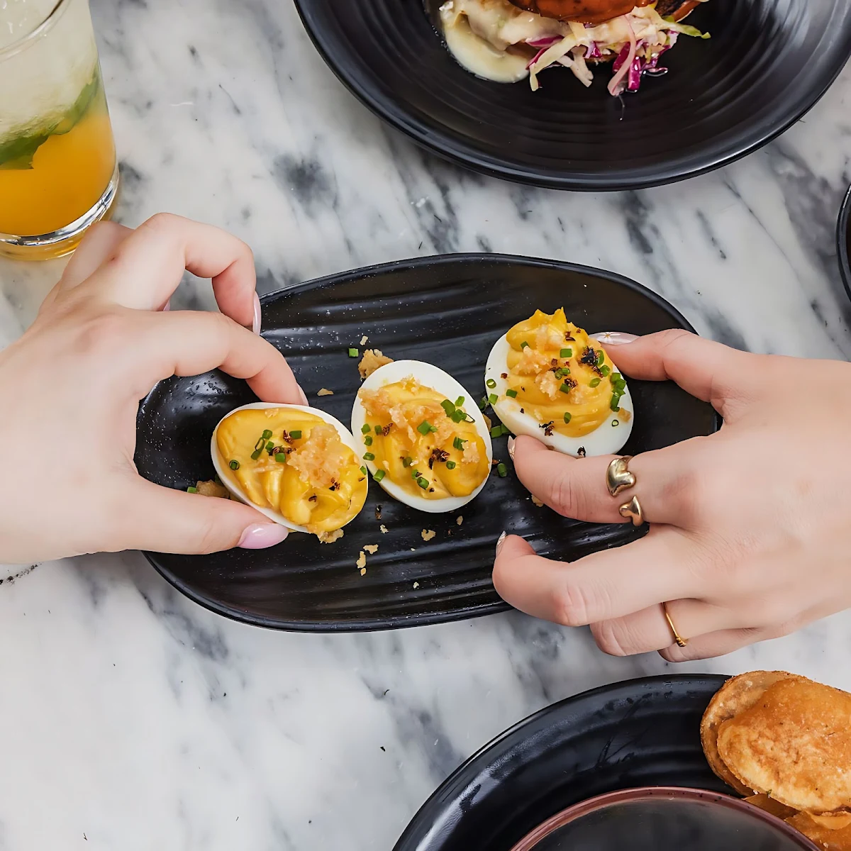 Caesar Deviled Eggs