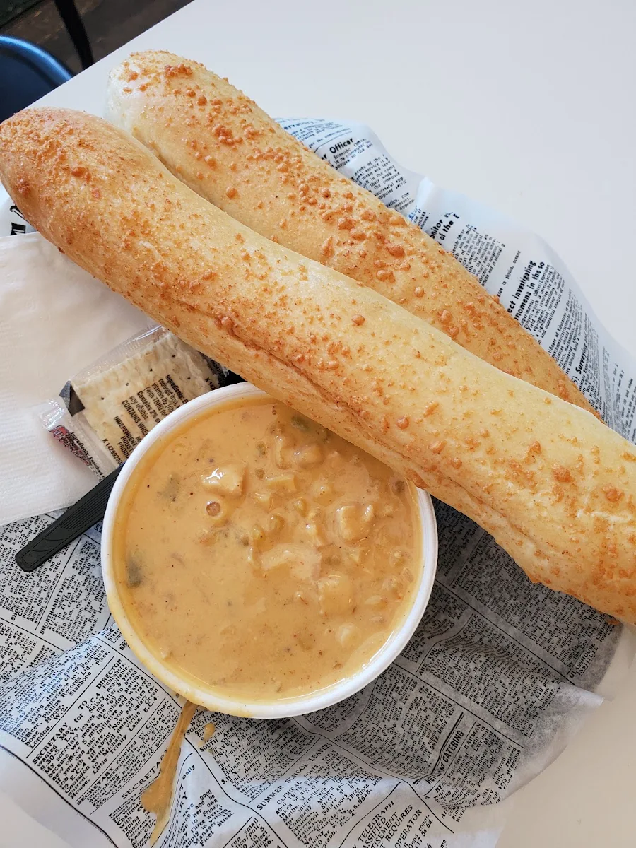 Corn Chowder with Breadsticks