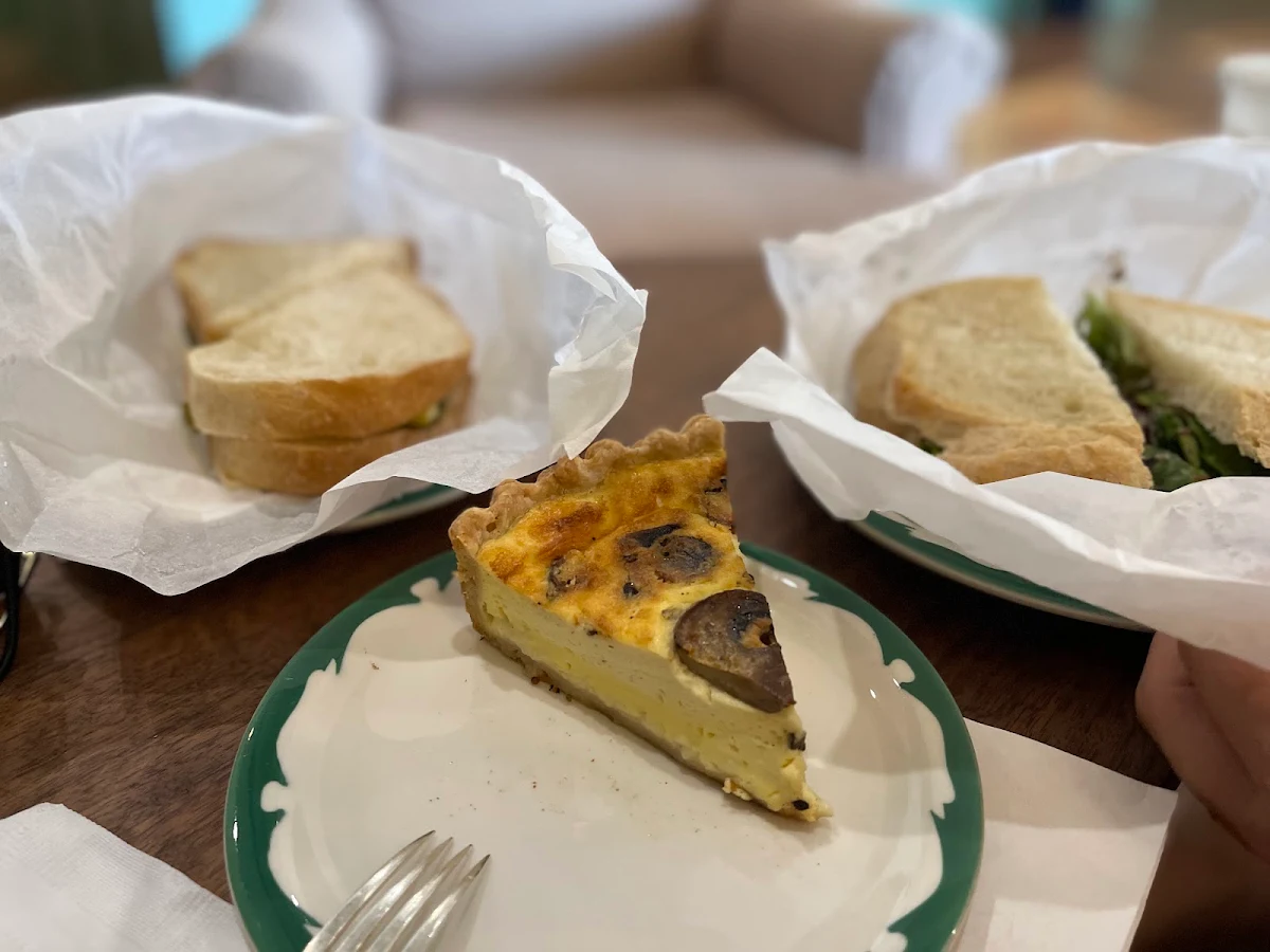 Breakfast Quiche and Veggie Sandwich