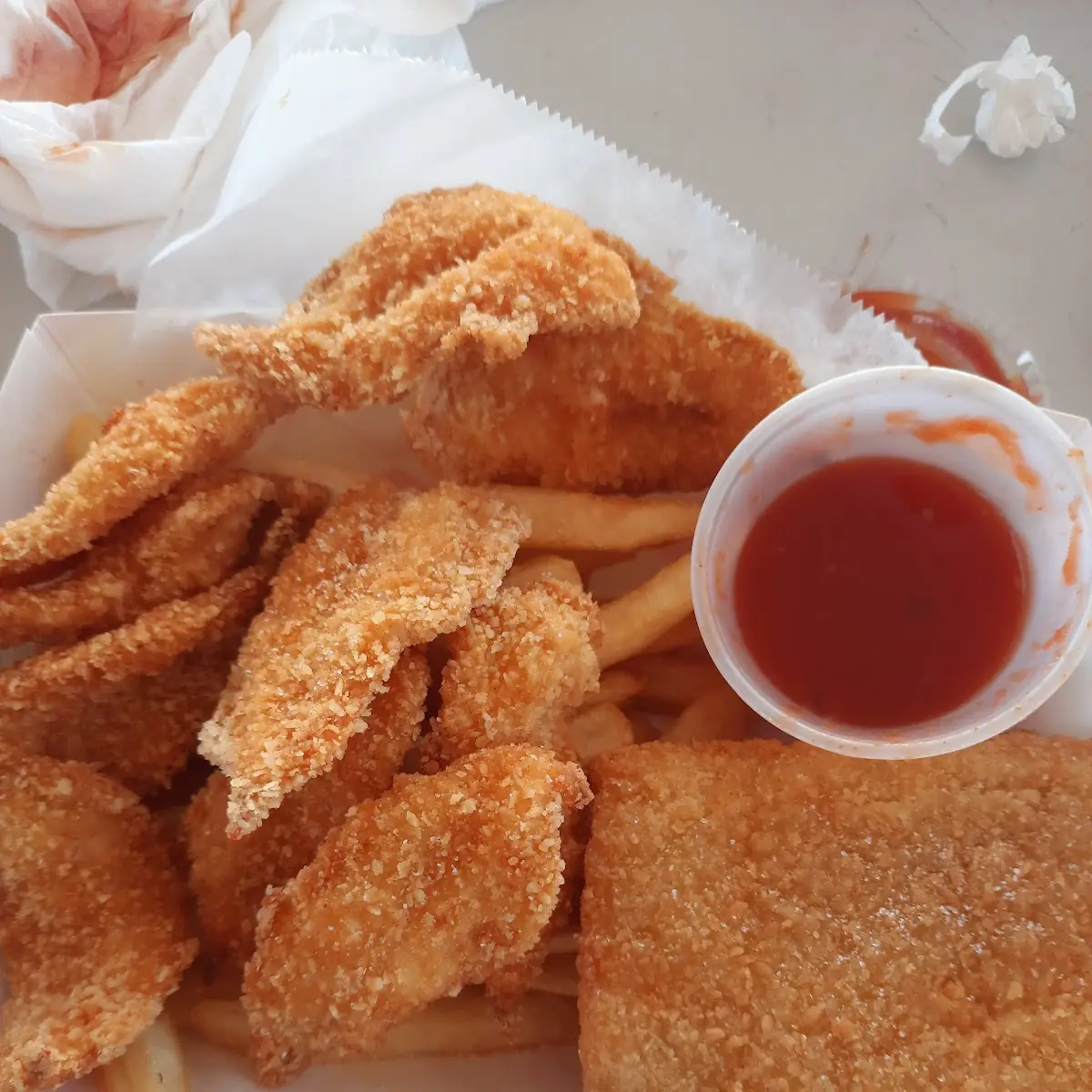 Fried Shrimp and Chips
