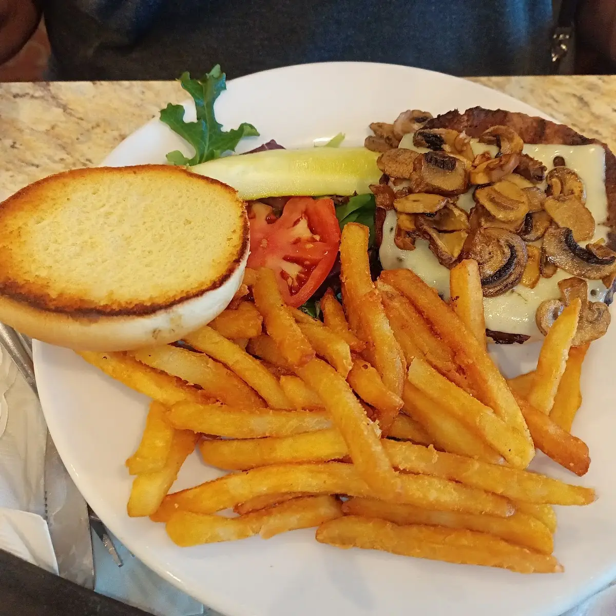 Mushroom Swiss Burger