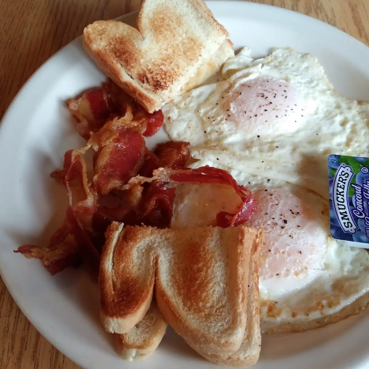 Two Eggs over Easy with Bacon