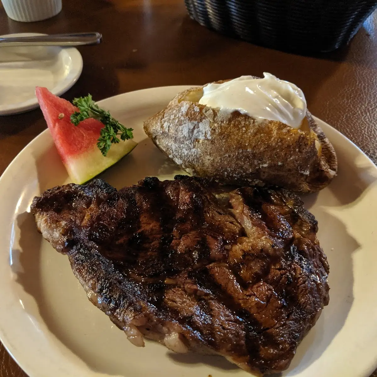 Ribeye Steak with Baked Potato