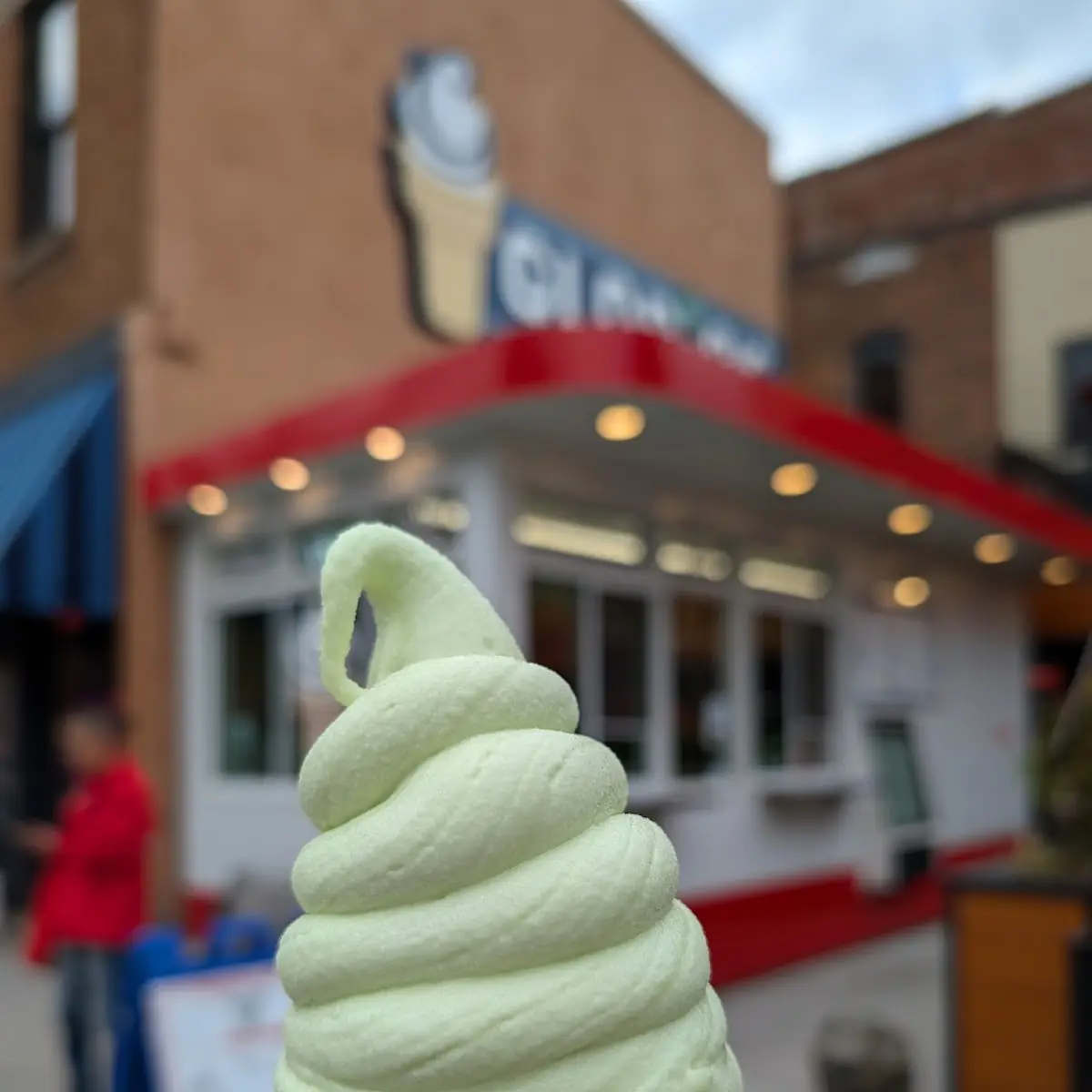 Lime Dole Whip Soft Serve Cone