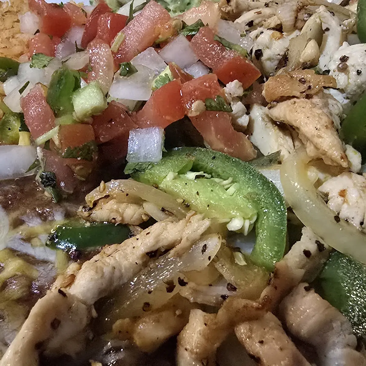 Fajita Enchilada Plate