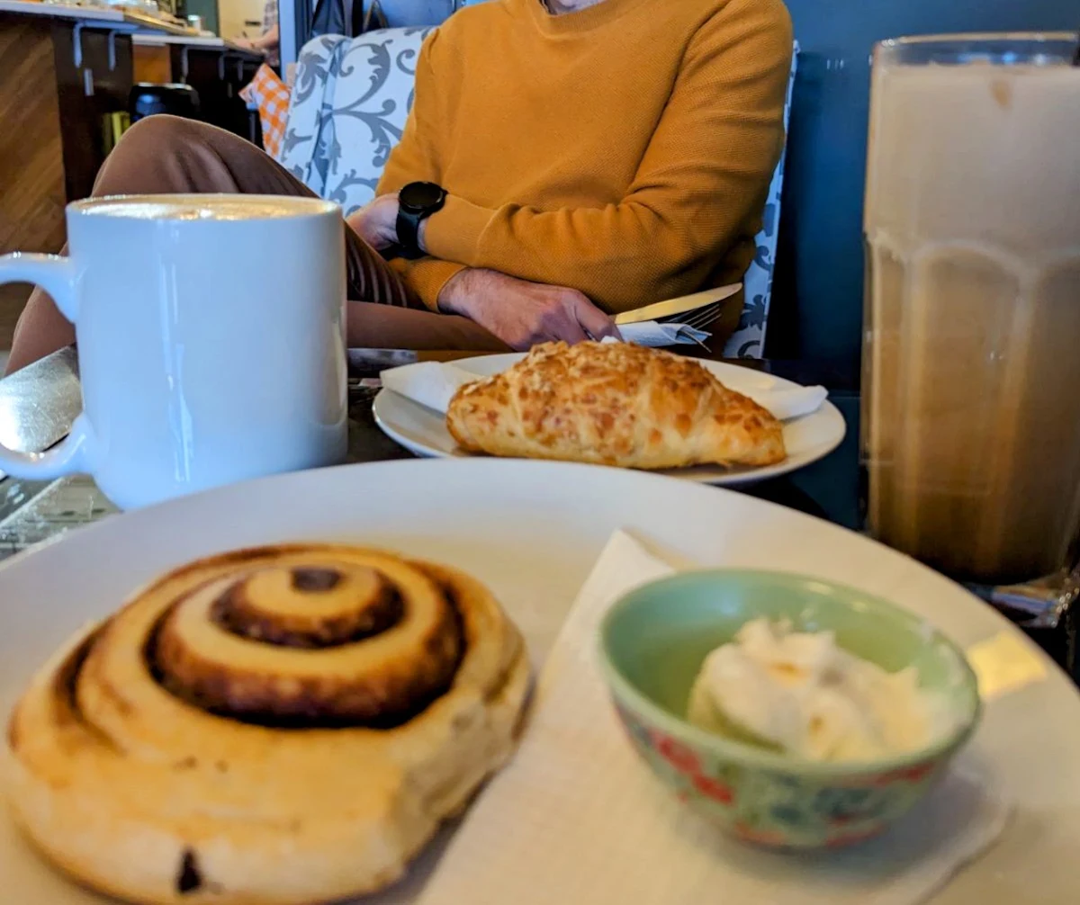 Cinnamon Roll and Cheese Croissant