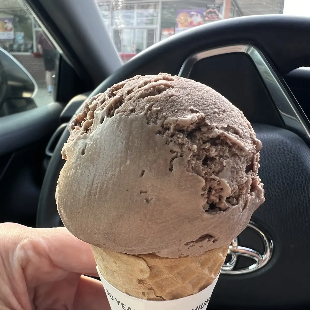 Chocolate Ice Cream in Sugar Cone