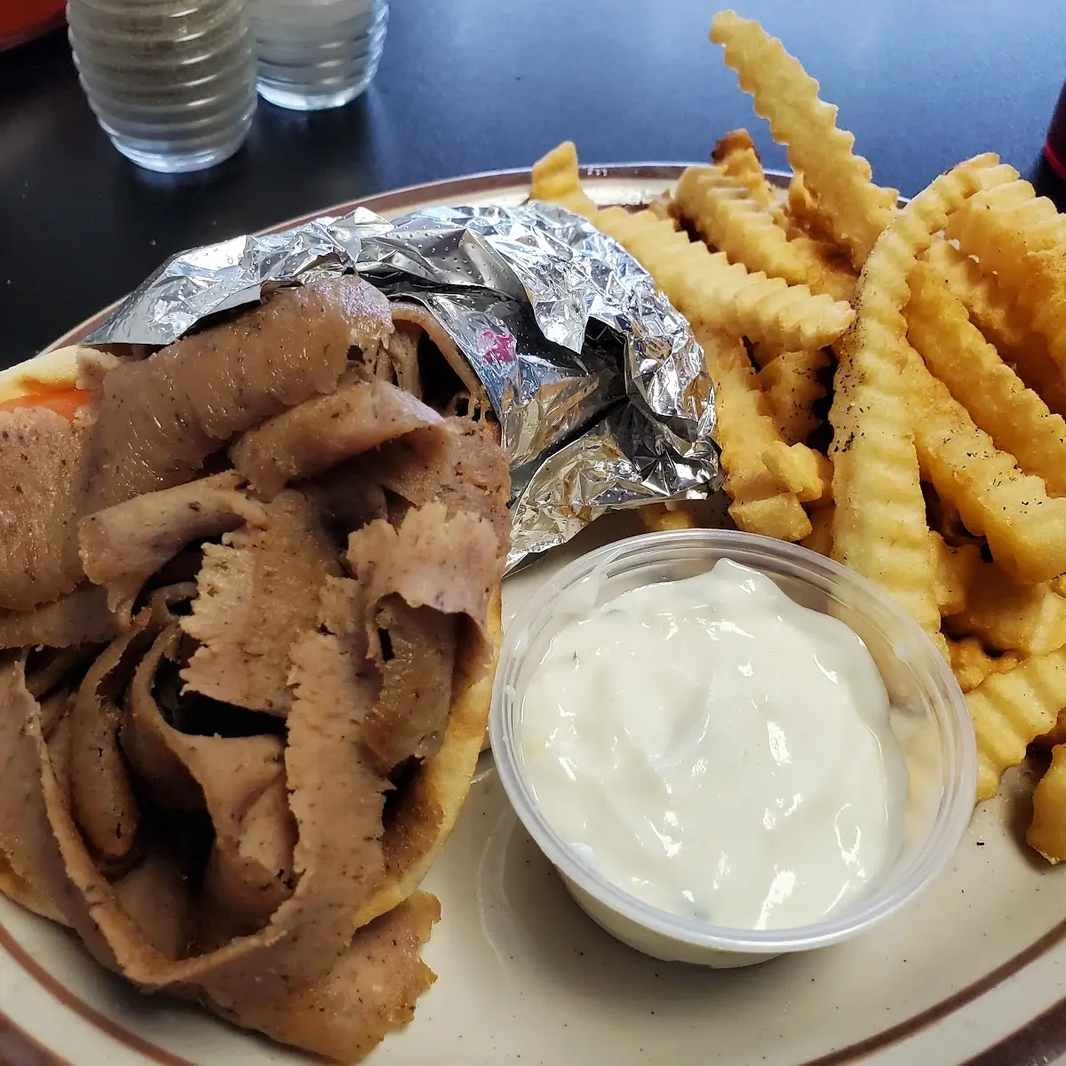 Greek Gyro w Fries