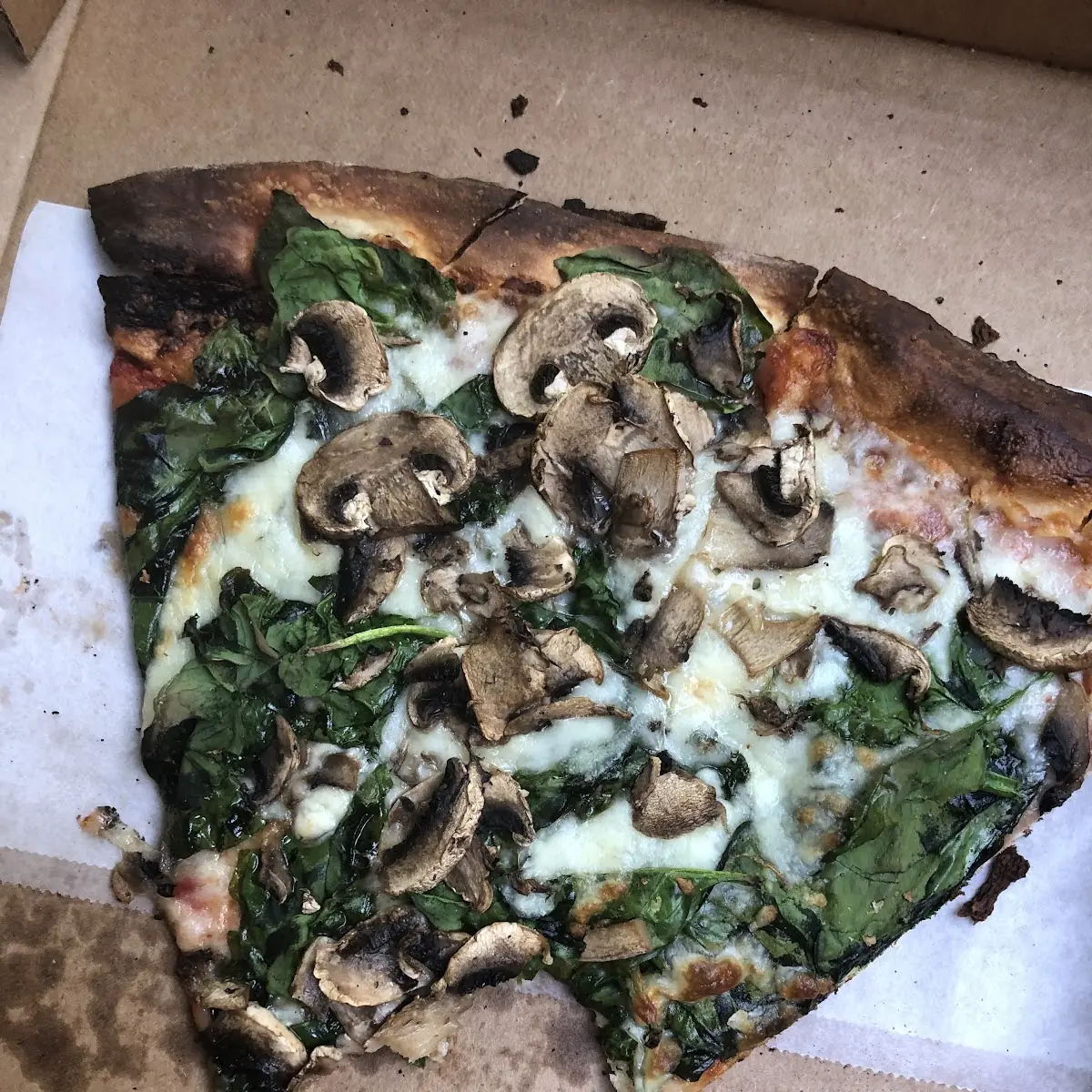 Spinach and Mushroom Pizza