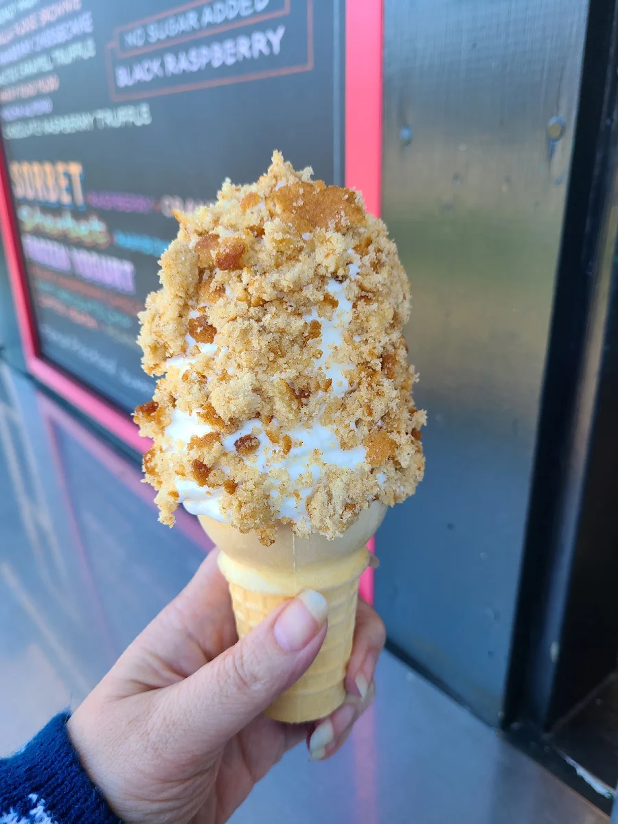 Apple Cider Donut Rolled Ice Cream w Caramel Core