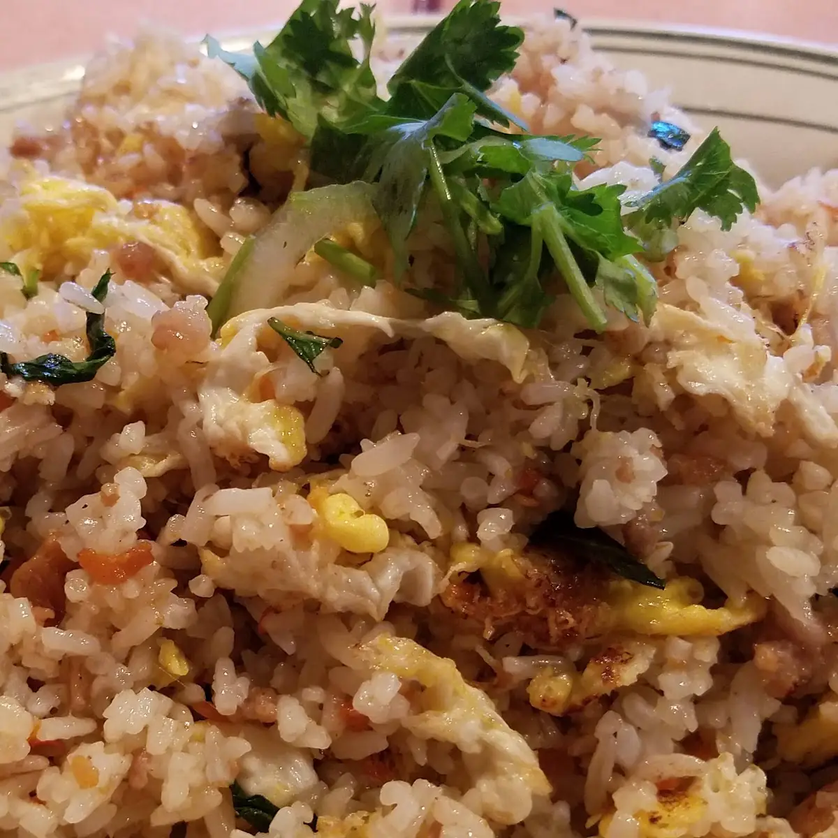 Basil Fried Rice Combination Thai Basil Egg & Minced Pork