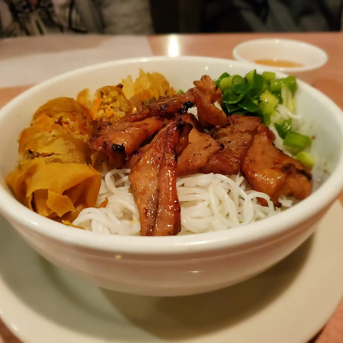 Charbroiled Pork & Egg Roll with Noodle