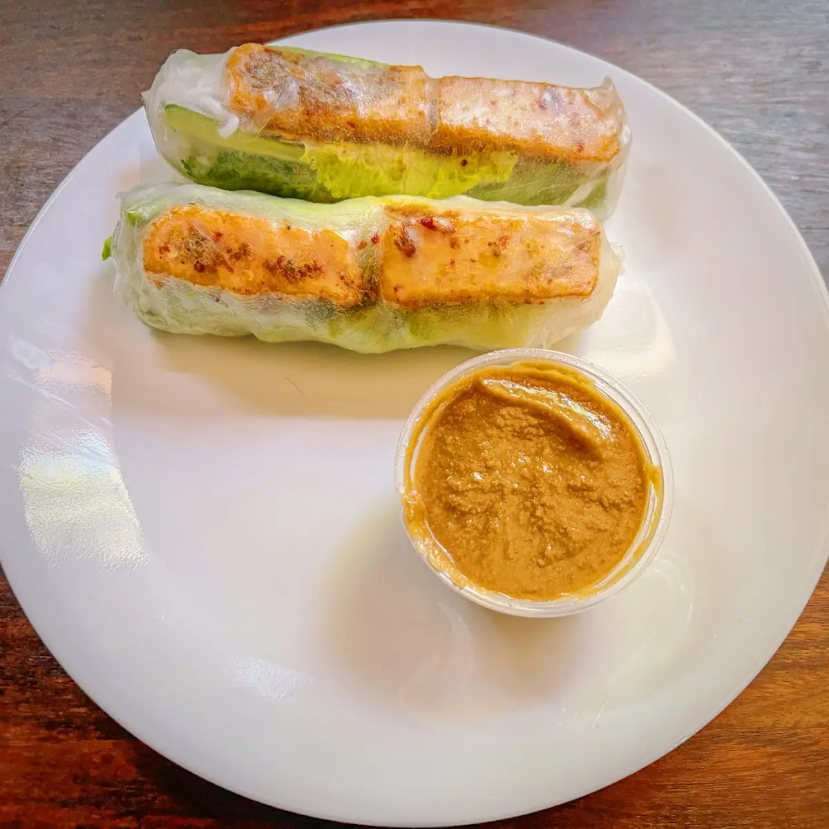 Tofu Fresh Roll with Peanut Sauce