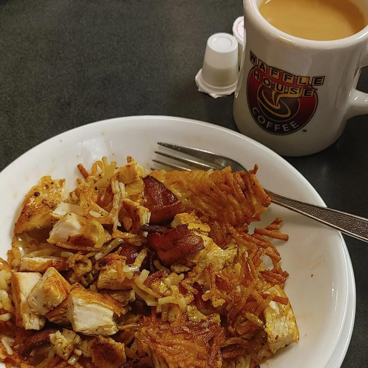 Chicken Melt Bowl with Added Bacon
