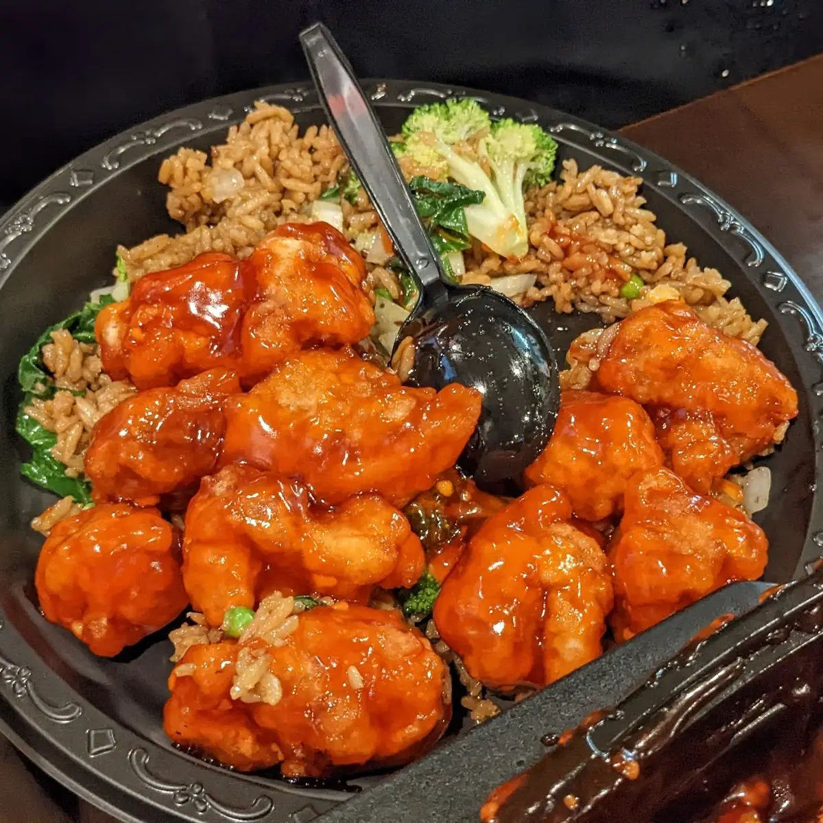 General TSO' Chicken with Vegetable Fried Rice