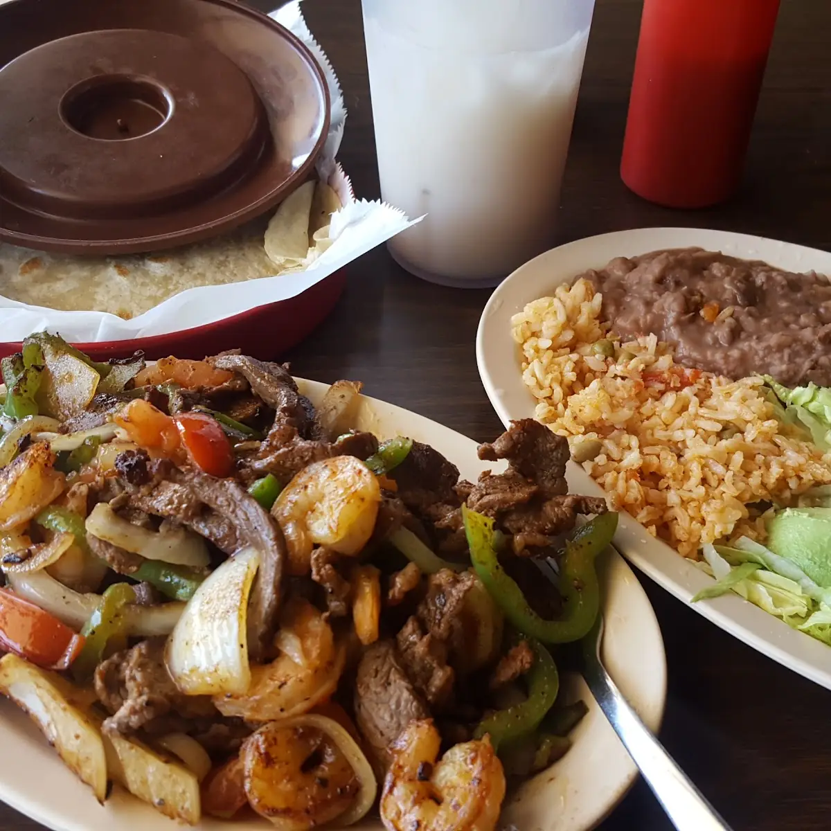 Steak and Shrimp Fajitas